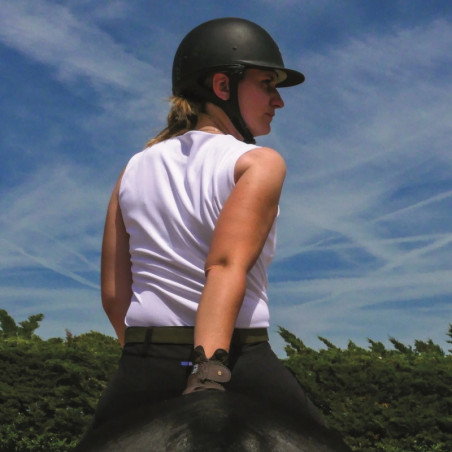 Débardeur équitation femme technique Mesh Ara Aravolte blanc