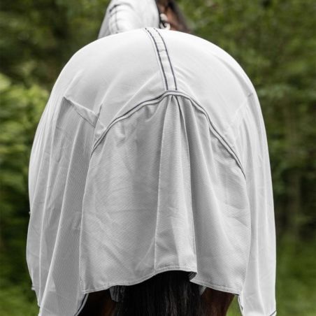 Couverture anti-mouche anti dermite cheval Protect Waldhausen gris argent - Le Paturon