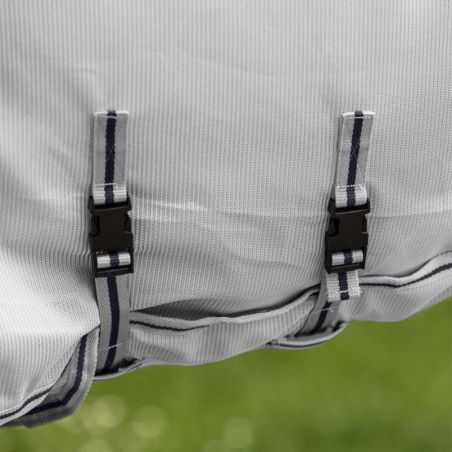 Couverture anti-mouche anti dermite cheval Protect Waldhausen gris argent - Le Paturon