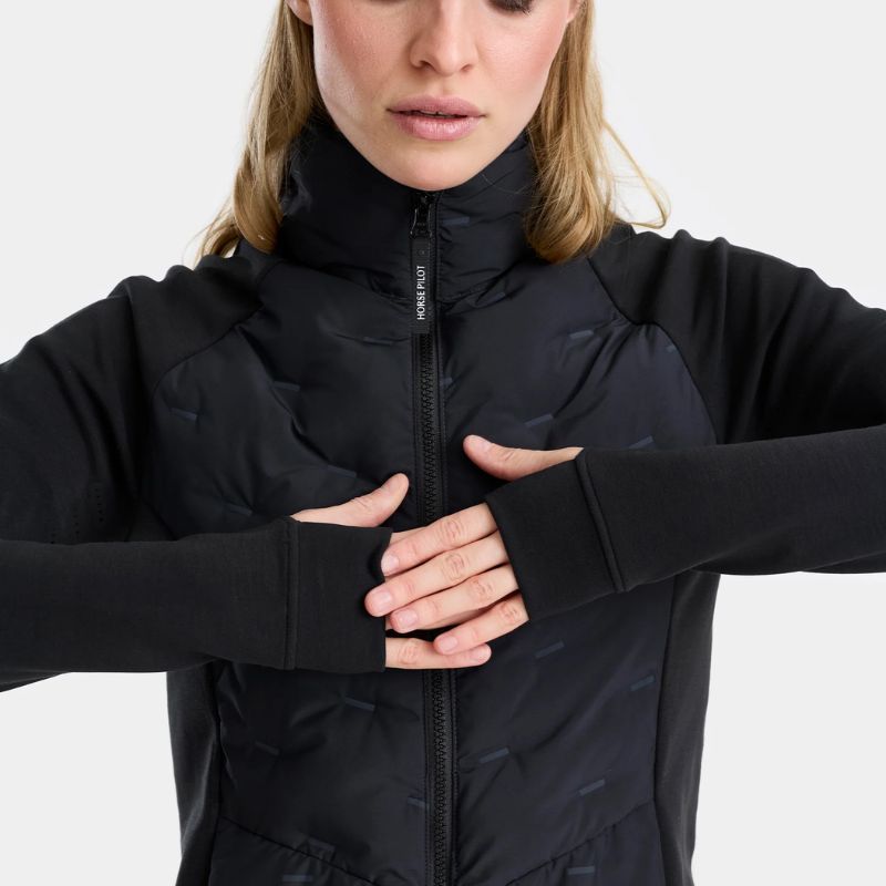 Veste équitation Femme hybride Pulse Horse Pilot noir - Le Paturon