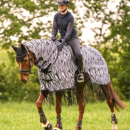 Couvre cou anti mouche cheval Zebra Waldhausen - Le Paturon