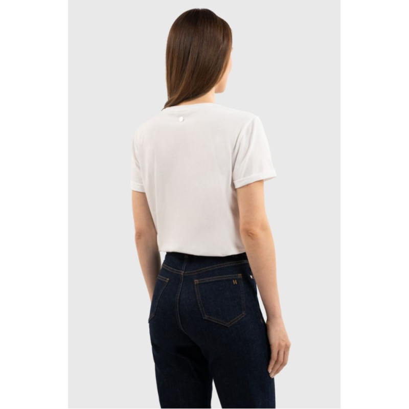 Tee-shirt équitation Femme Hydra Harcour blanc