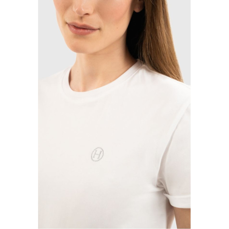 Tee-shirt équitation Femme Hydra Harcour blanc