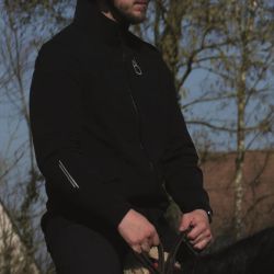 Veste équitation homme technique MerinoShield Aravolte noir