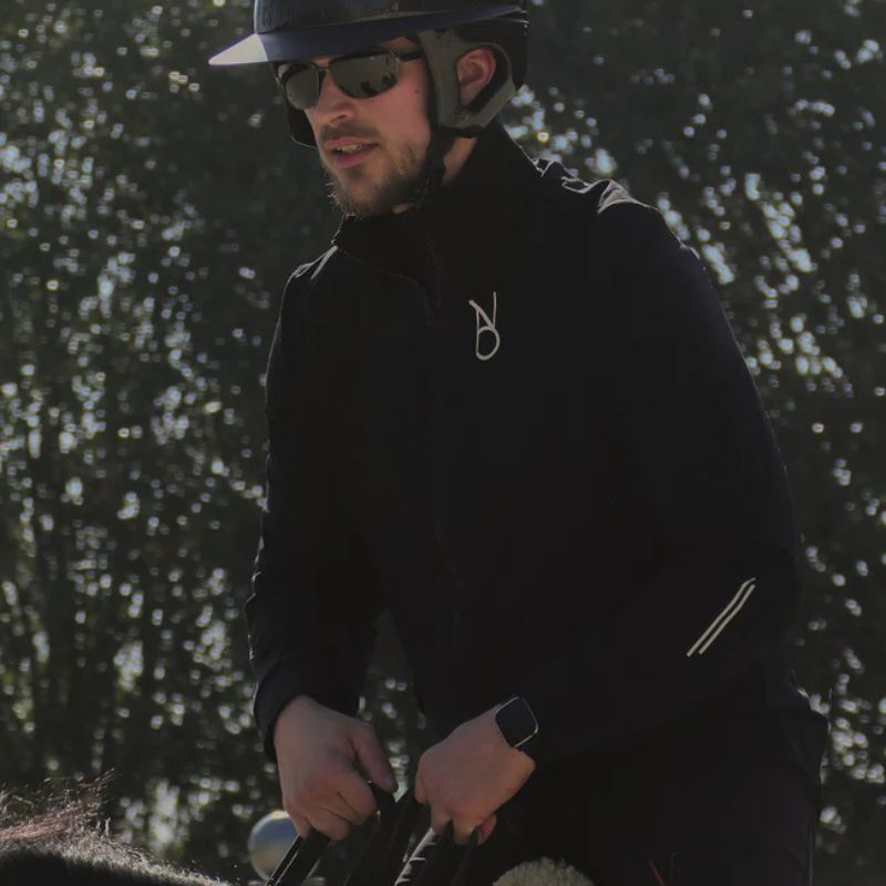 Veste équitation homme technique MerinoShield Aravolte noir