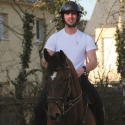 T-shirt équitation homme technique mesh Ara Aravolte blanc
