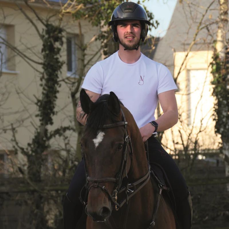 T-shirt équitation homme technique mesh Ara Aravolte blanc