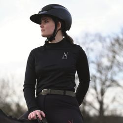 Polo équitation femme technique manches longues Thermo Ara Aravolte noir