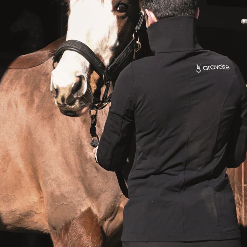 Veste équitation femme Technique MerinoShield Aravolte noir