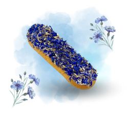 Éclair avec glaçage et herbes friandises cheval Candy Horse bleuet