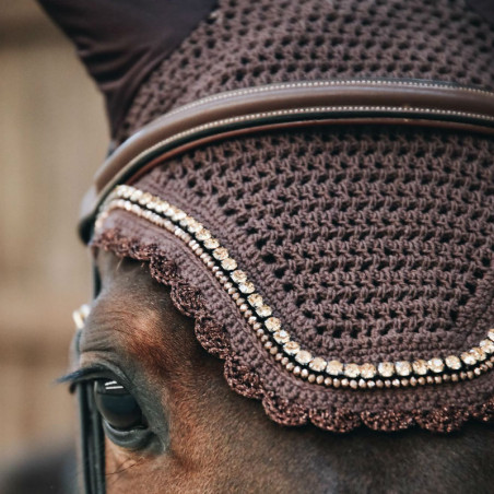 Bonnet cheval Wellington Stone Pearl Kentucky Horsewear chocolat - Le Paturon