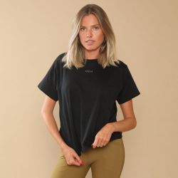 T-shirt équitation femme Eclair GEM noir logo léopard