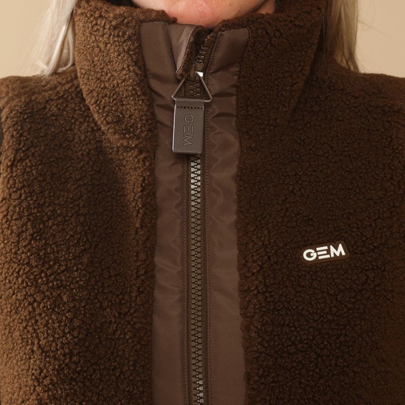 Gilet équitation femme sans manches Charlie GEM chocolat