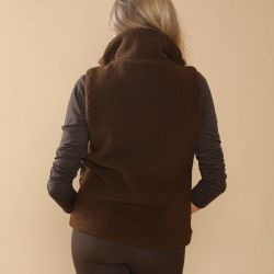 Gilet équitation femme sans manches Charlie GEM chocolat