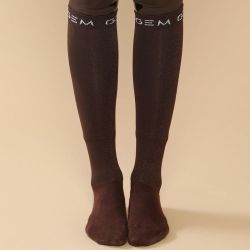 Chaussettes équitation paillettes Jelly GEM brownie