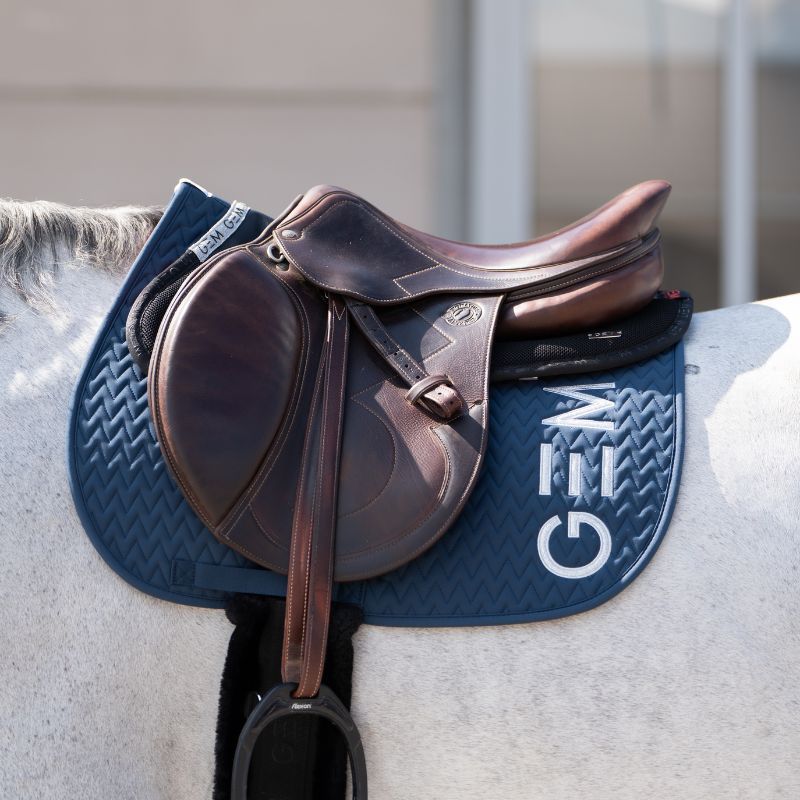 Tapis cheval Ten Obstacle GEM bleu orage