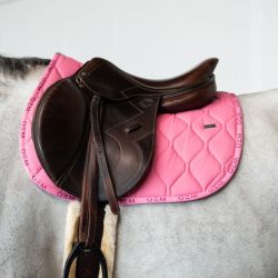 Tapis cheval Love Obstacle GEM rose tissu pailleté