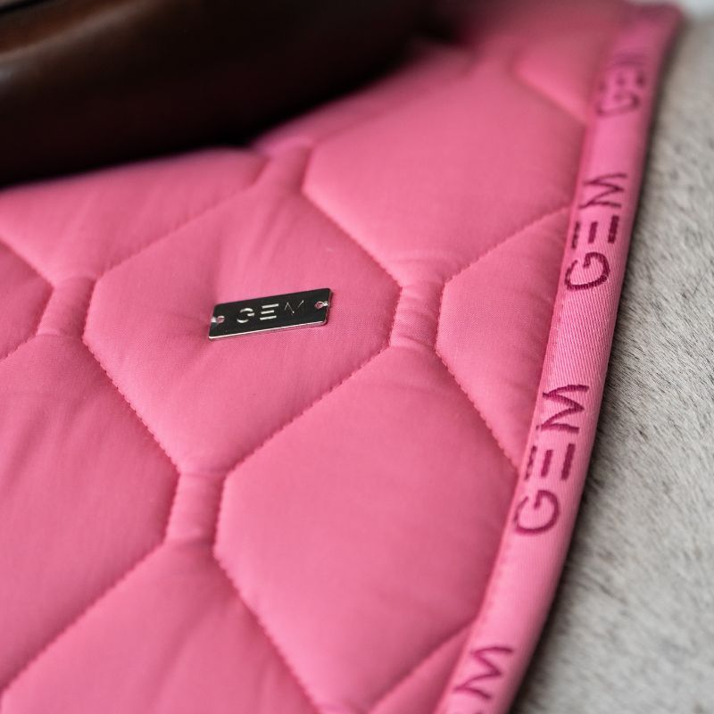 Tapis cheval Love Obstacle GEM rose tissu pailleté