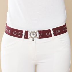 Ceinture équitation Zaza GEM bordeaux