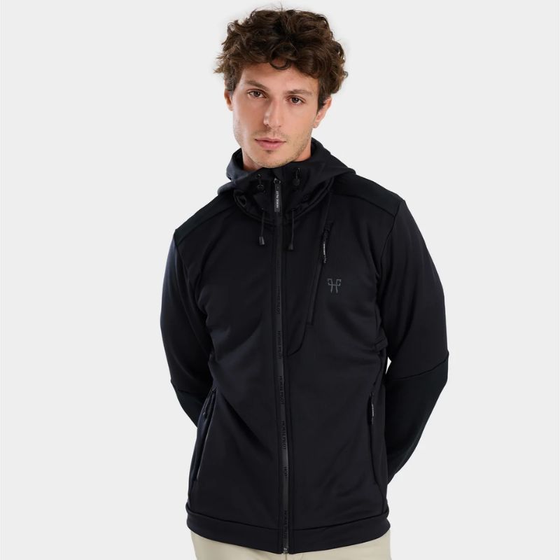Veste sweat équitation homme Quest Horse Pilot noir