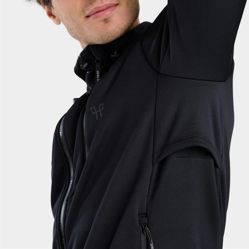 Veste sweat équitation homme Quest Horse Pilot noir