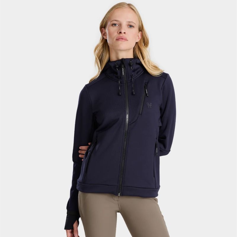 Veste sweat équitation femme Quest Horse Pilot marine