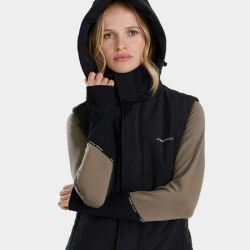 Doudoune équitation femme sans manches Frost Horse Pilot noir