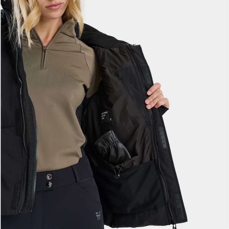 Doudoune équitation femme sans manches Frost Horse Pilot noir