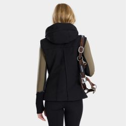 Doudoune équitation femme sans manches Frost Horse Pilot noir