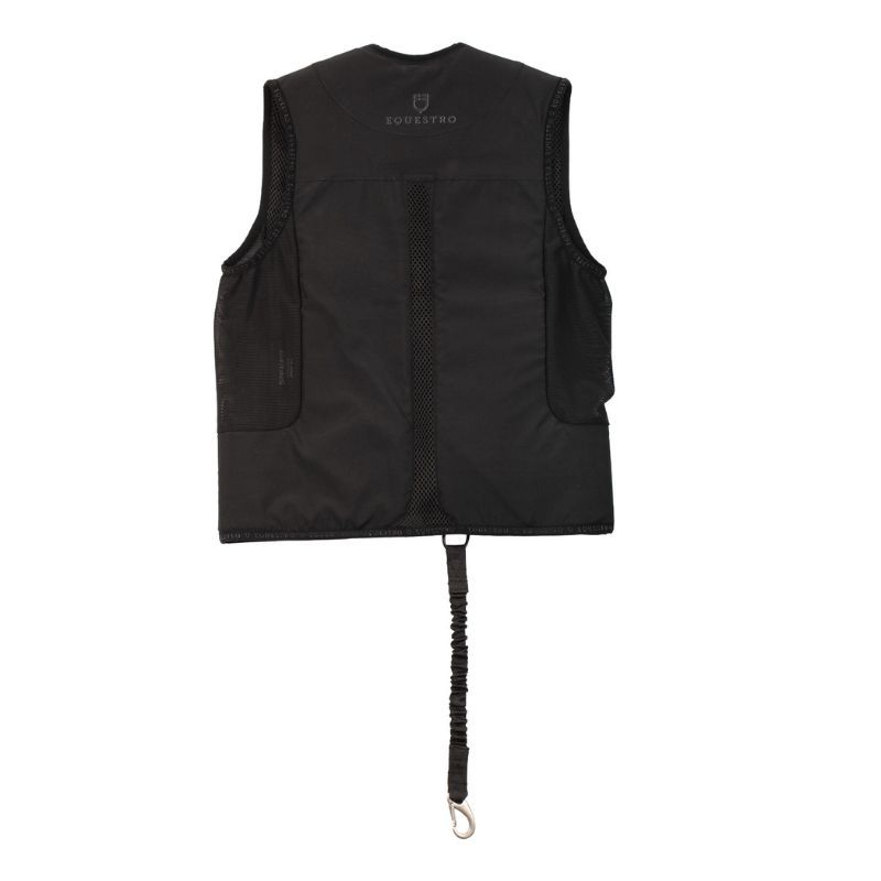 Gilet airbag équitation avec protection dorsale D30 niveau 2 Equestro noir