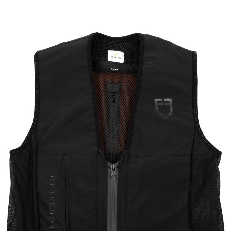 Gilet airbag équitation avec protection dorsale D30 niveau 2 Equestro noir