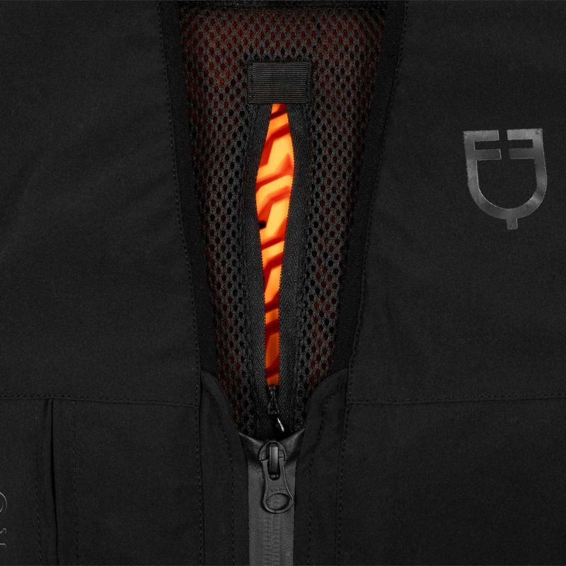 Gilet airbag équitation avec protection dorsale D30 niveau 2 Equestro noir