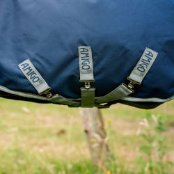 Couverture cheval extérieur Amigo Bravo 12 Plus 1200D 0g Horseware marine gris