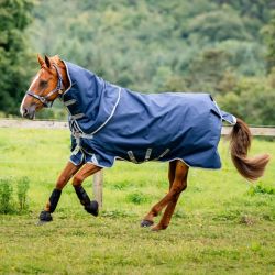 Couverture cheval extérieur Amigo Bravo 12 Plus 1200D 0g Horseware marine gris