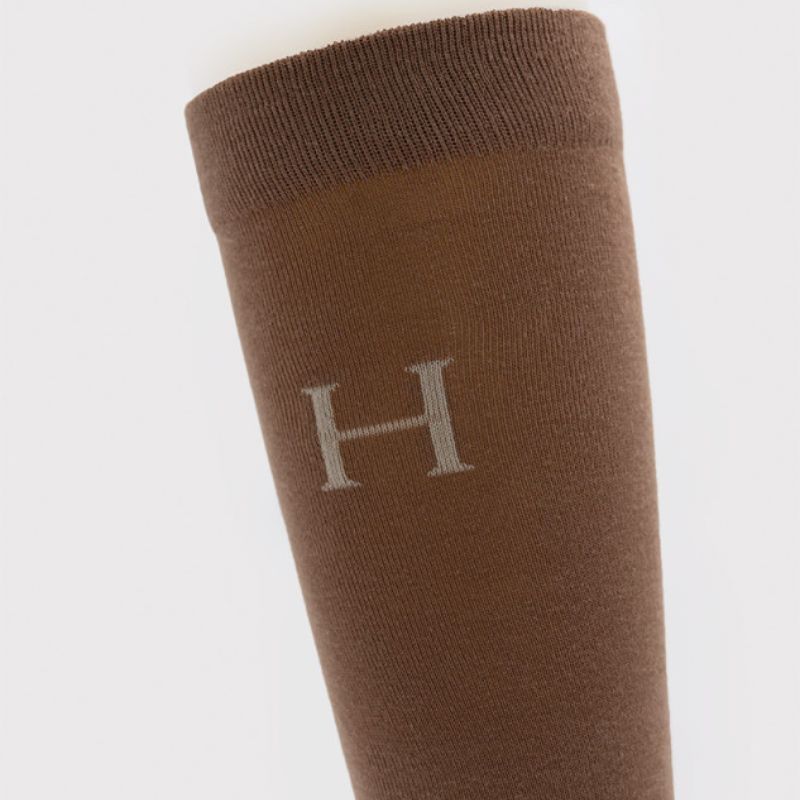 Chaussettes équitation Carly Harcour lot de 3 trèfle noir moka