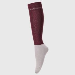 Chaussettes équitation Vaela Harcour lot de 2 aubergine