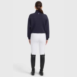 Sweat équitation femme Cassandre Harcour 1/2 zip marine