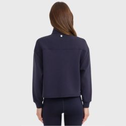 Sweat équitation femme Cassandre Harcour 1/2 zip marine