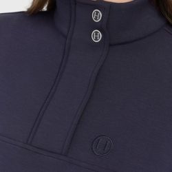 Sweat équitation femme Cassandre Harcour 1/2 zip marine