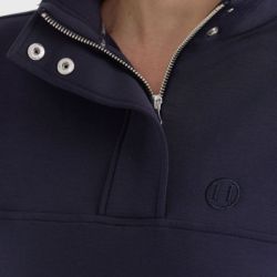 Sweat équitation femme Cassandre Harcour 1/2 zip marine