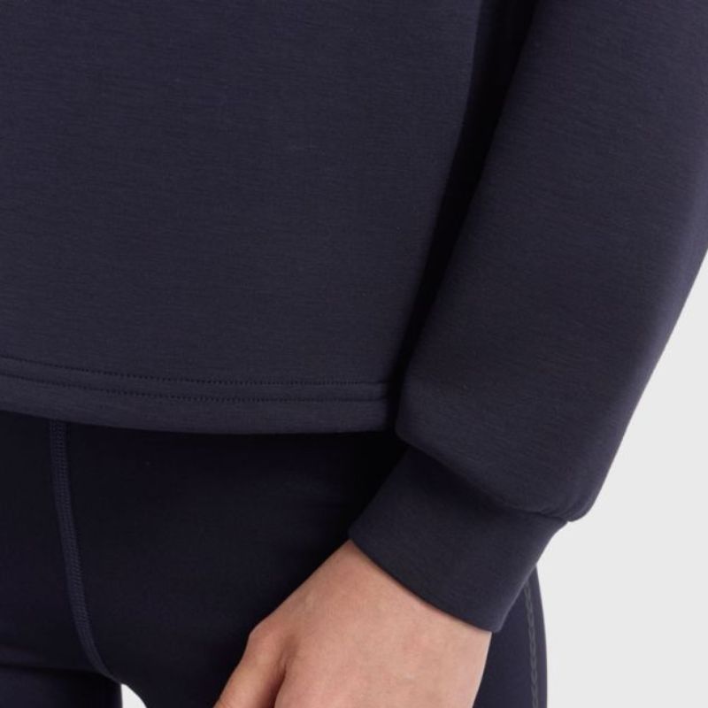 Sweat équitation femme Cassandre Harcour 1/2 zip marine