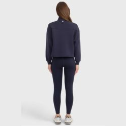 Sweat équitation femme Cassandre Harcour 1/2 zip marine
