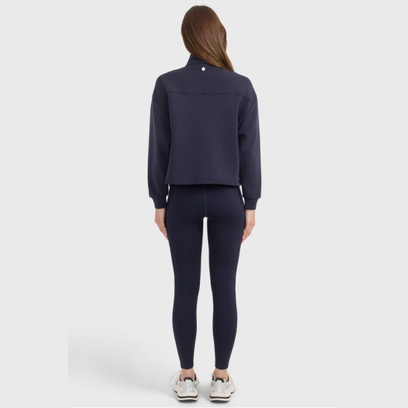 Sweat équitation femme Cassandre Harcour 1/2 zip marine