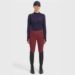 T-shirt technique équitation femme Calista Harcour marine