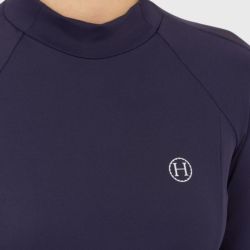 T-shirt technique équitation femme Calista Harcour marine