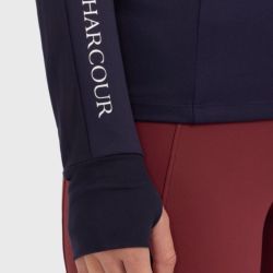 T-shirt technique équitation femme Calista Harcour marine