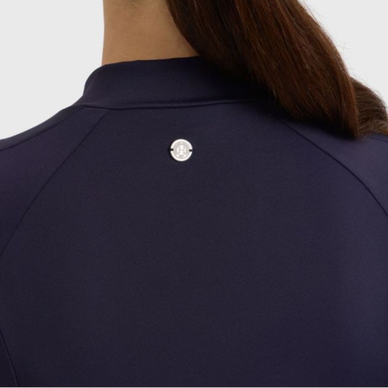 T-shirt technique équitation femme Calista Harcour marine