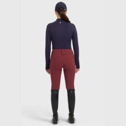 T-shirt technique équitation femme Calista Harcour marine