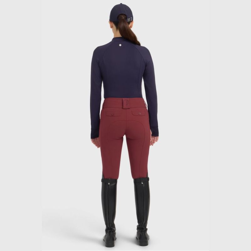 T-shirt technique équitation femme Calista Harcour marine