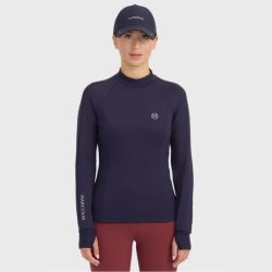 T-shirt technique équitation femme Calista Harcour marine